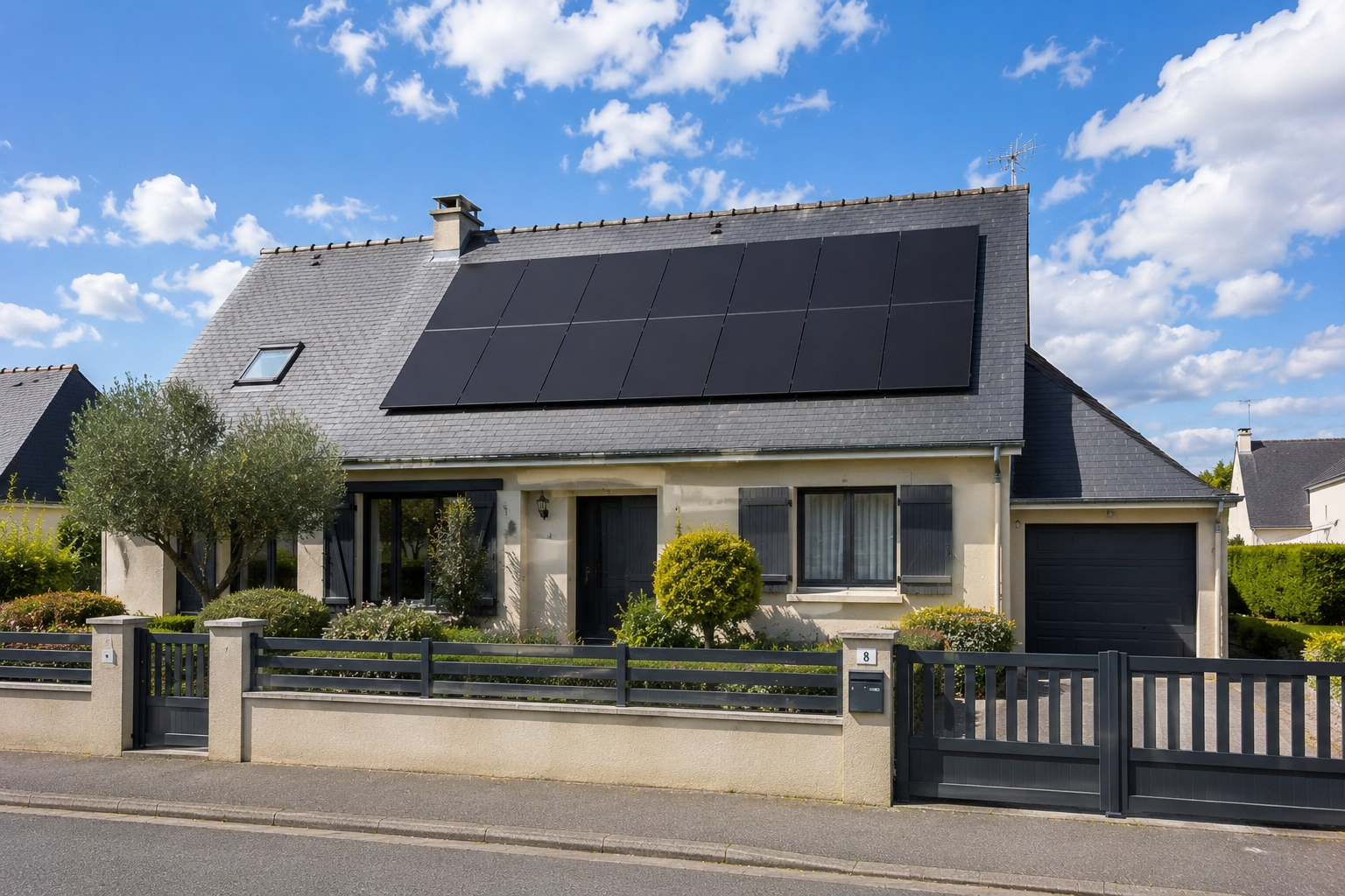 Installation photovoltaïque 7 kWc avec batterie 14,3 kWh à Tours