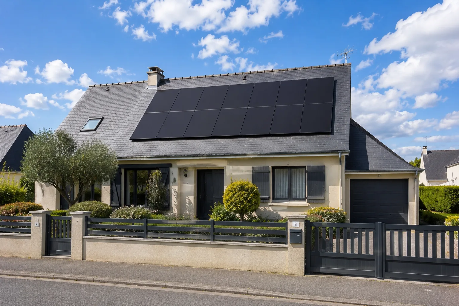 Installation photovoltaïque 7 kWc avec batterie 14,3 kWh à Tours